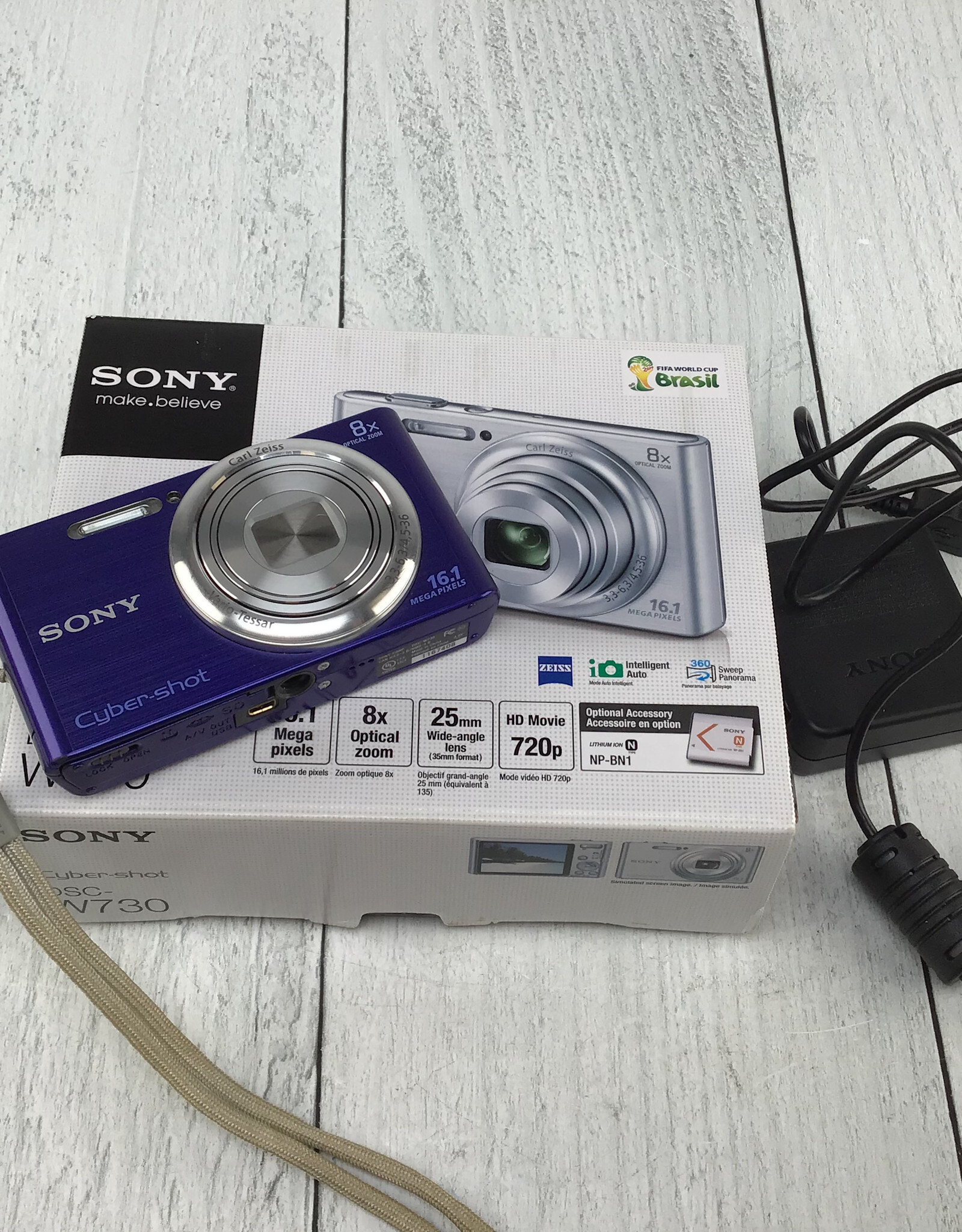 SONY Sony Cyber-shot DSC-W730 Blue Camera Used in Box EX