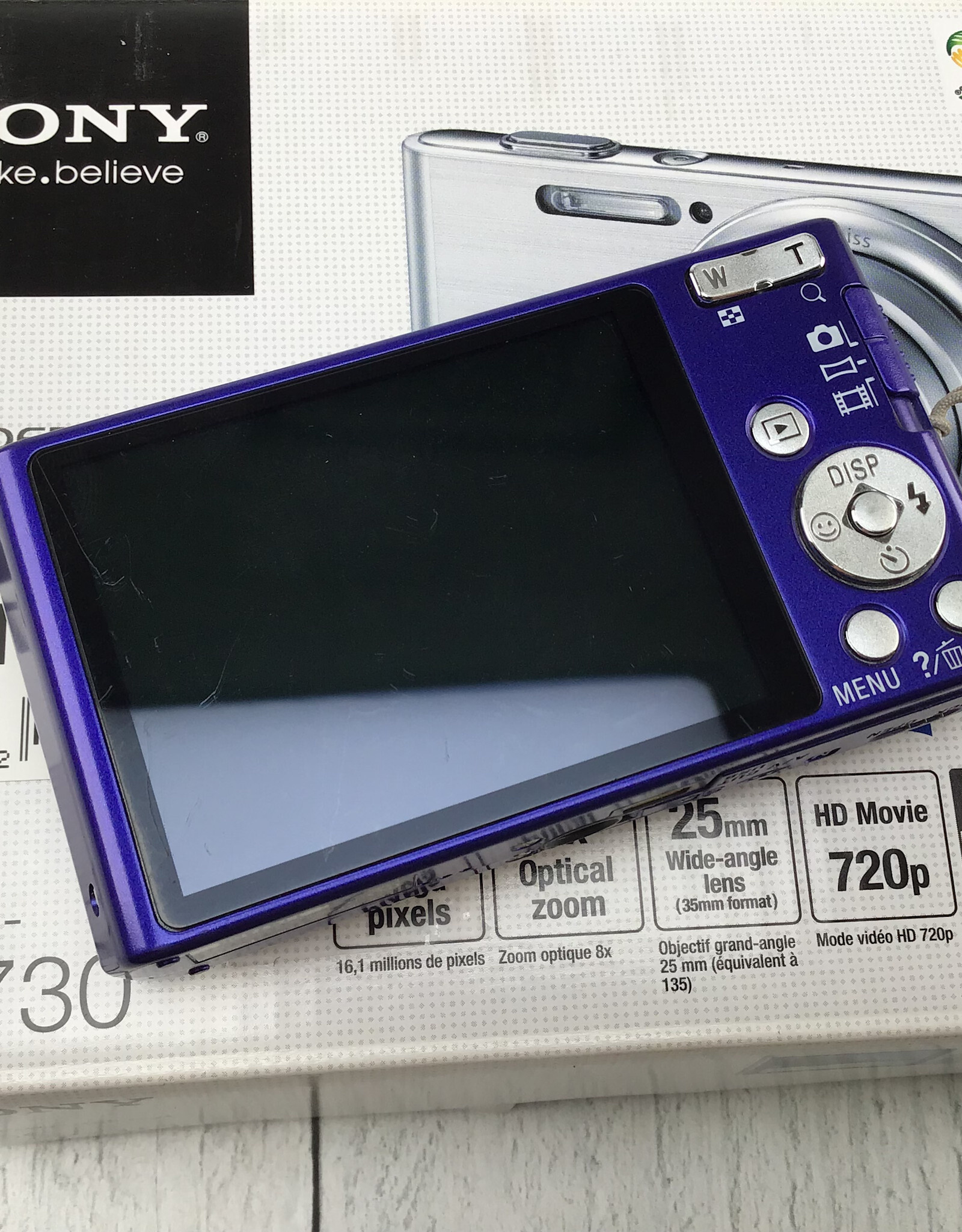 SONY Sony Cyber-shot DSC-W730 Blue Camera Used in Box EX
