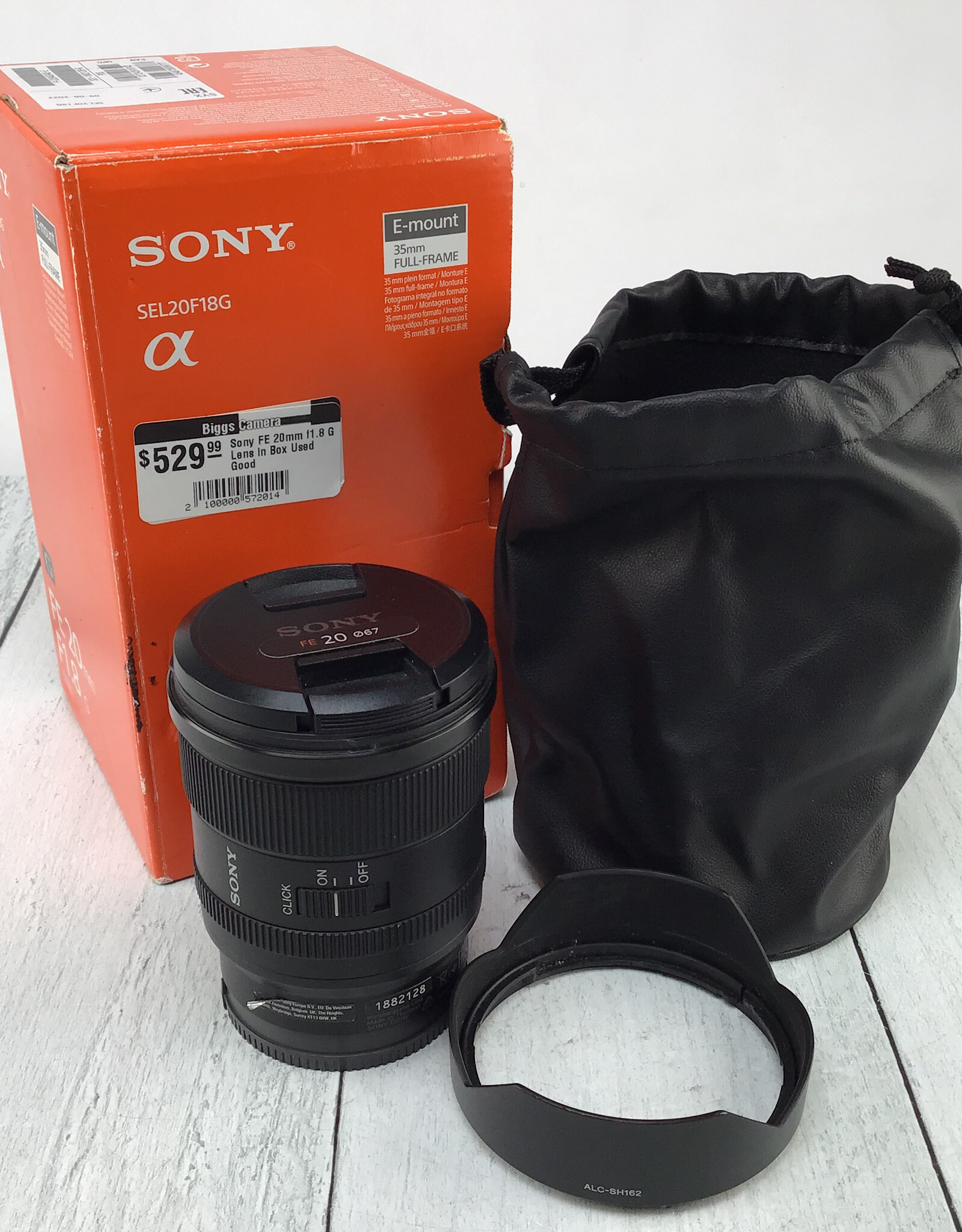 SONY Sony FE 20mm f1.8 G Lens in Box Used Good