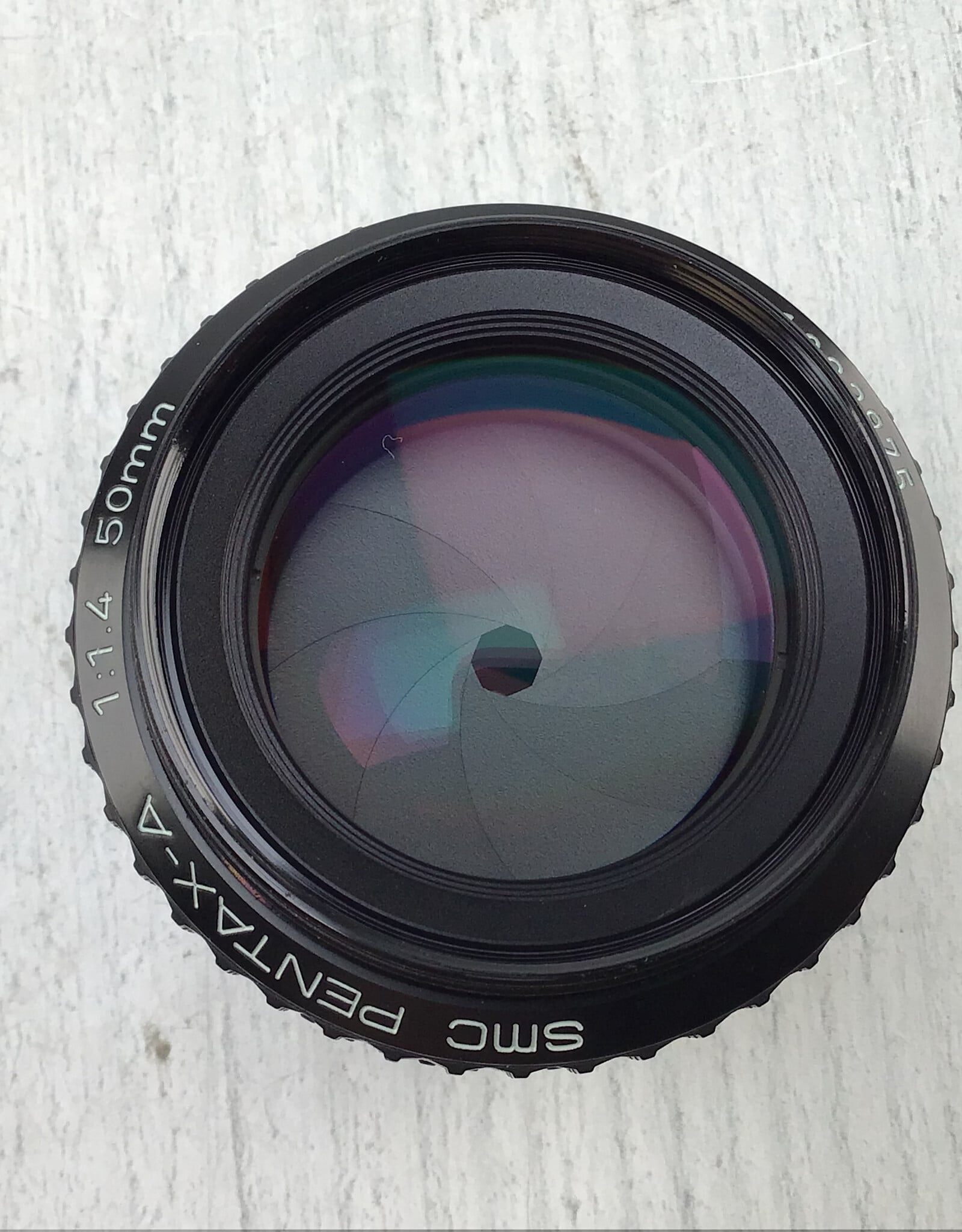 Pentax Pentax SMC K Mount Pentax-A 50mm F1.4 Lens Used Good