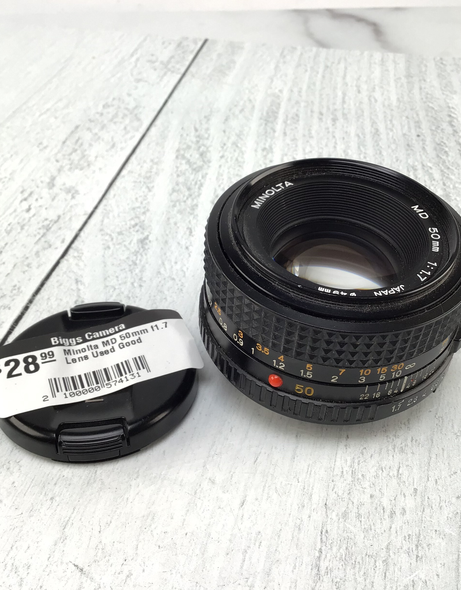 Minolta Minolta MD 50mm f1.7 Lens Used Good