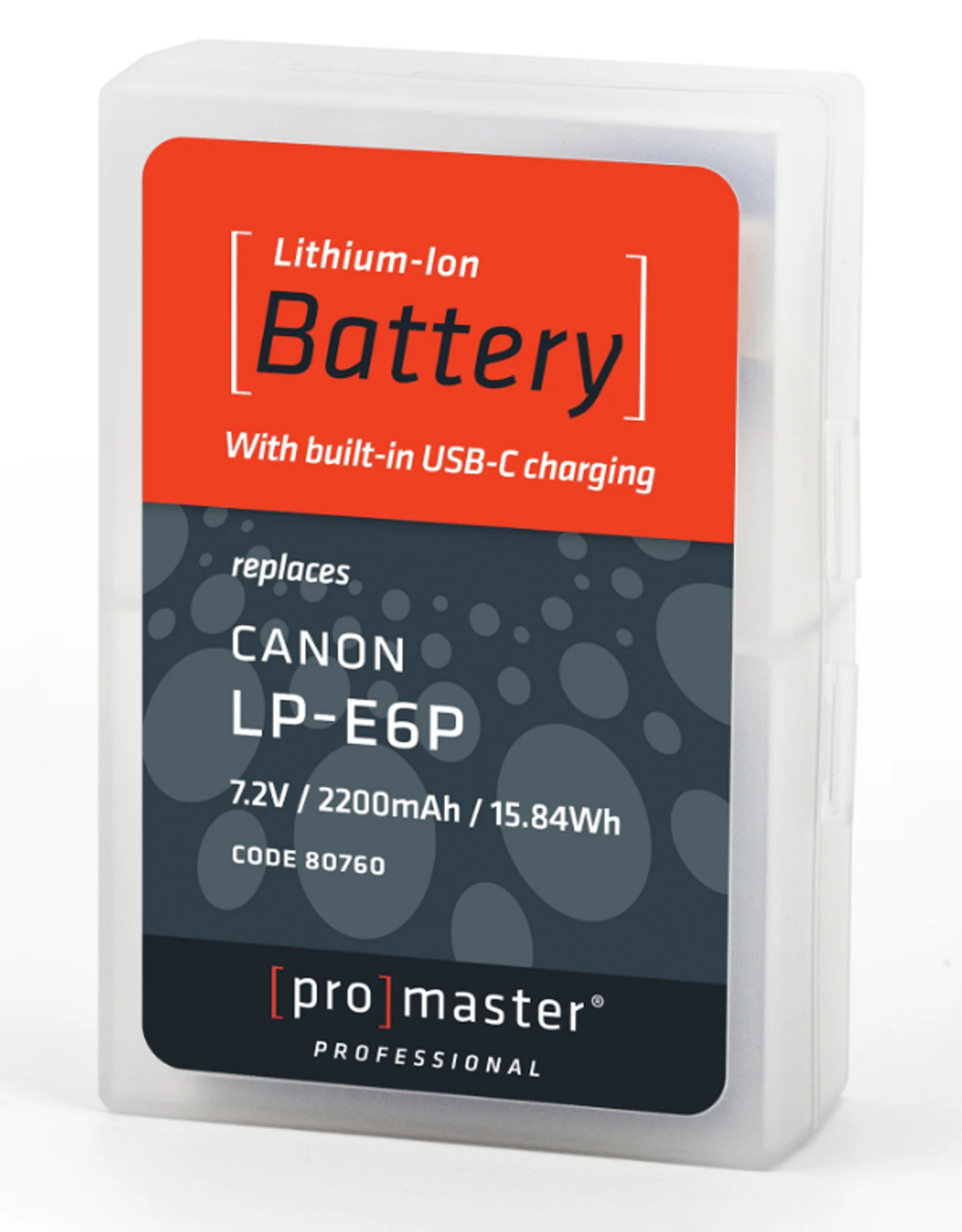 Promaster Battery for Canon LP-E6P with USB-C Charging CLOSED