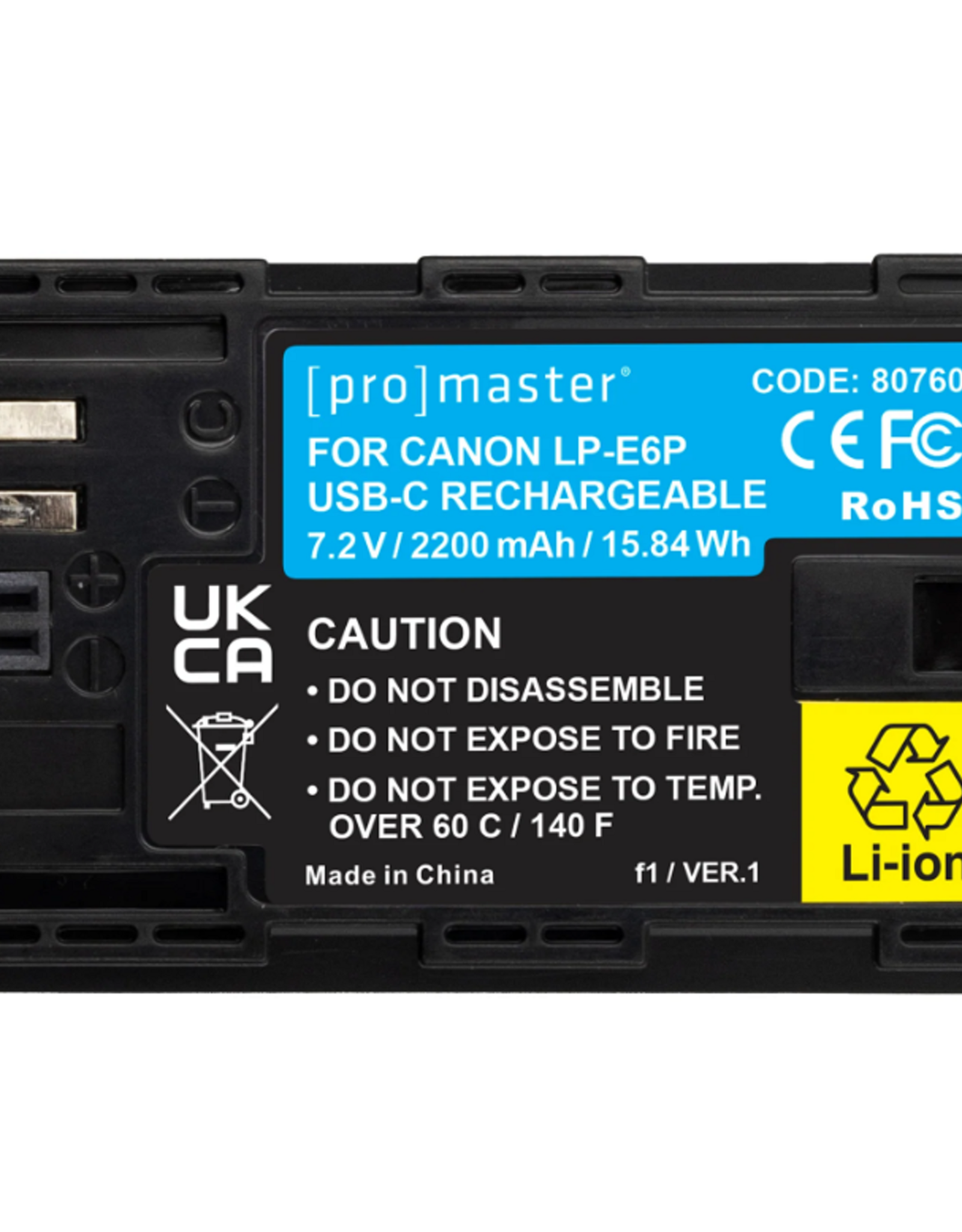 Promaster Battery for Canon LP-E6P with USB-C Charging CLOSED
