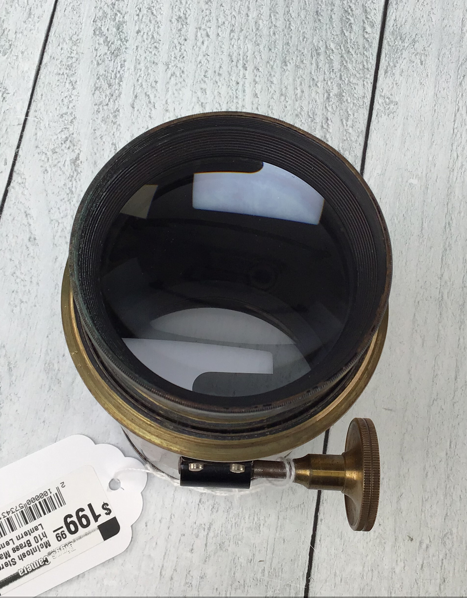 Barwell McAlister McIntosh Stereopticon h10 Brass Magic Lantern Lens Used Fair