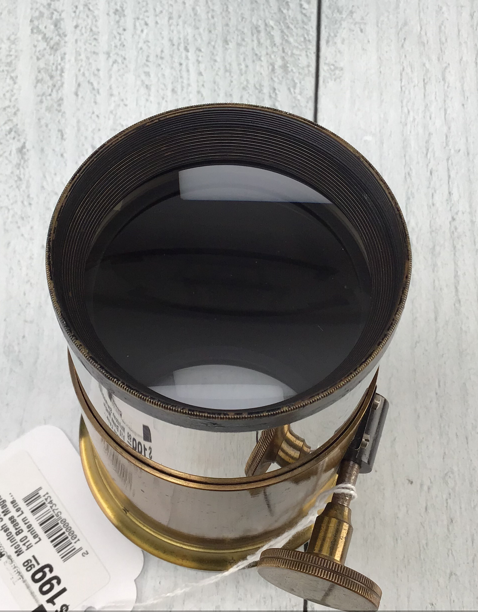 Barwell McAlister McIntosh Stereopticon h10 Brass Magic Lantern Lens Used Fair