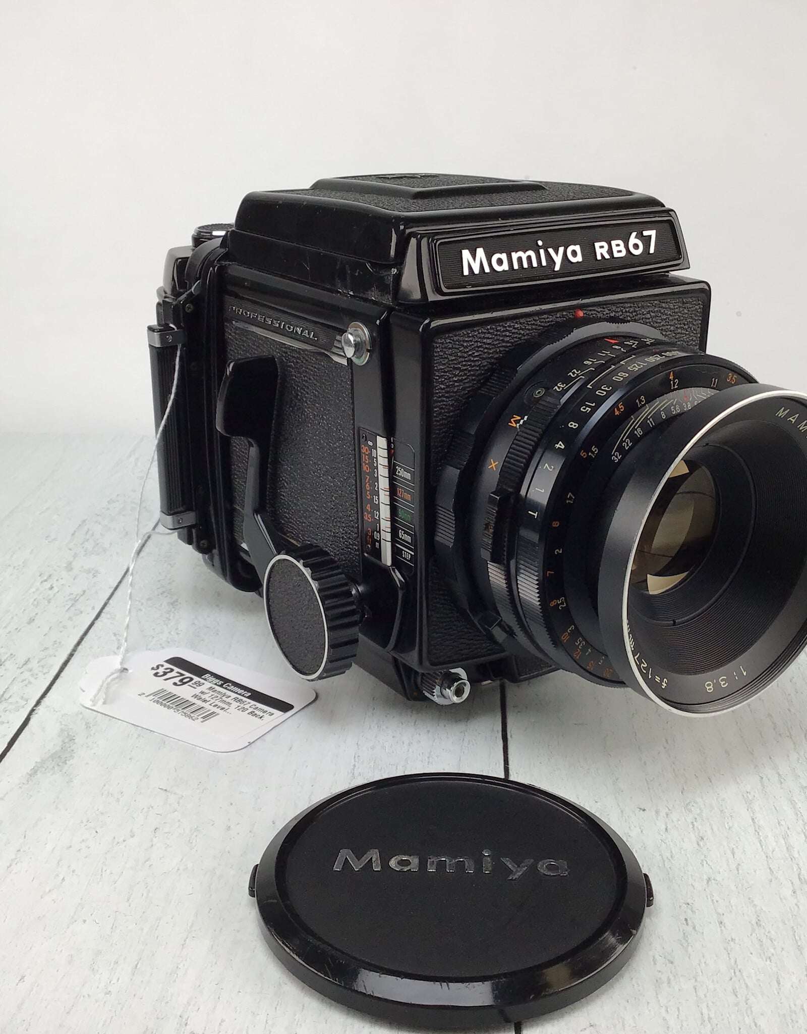 MAMIYA Mamiya RB67 Camera w/ 127mm, 120 Back, Waist Level Finder Used Good