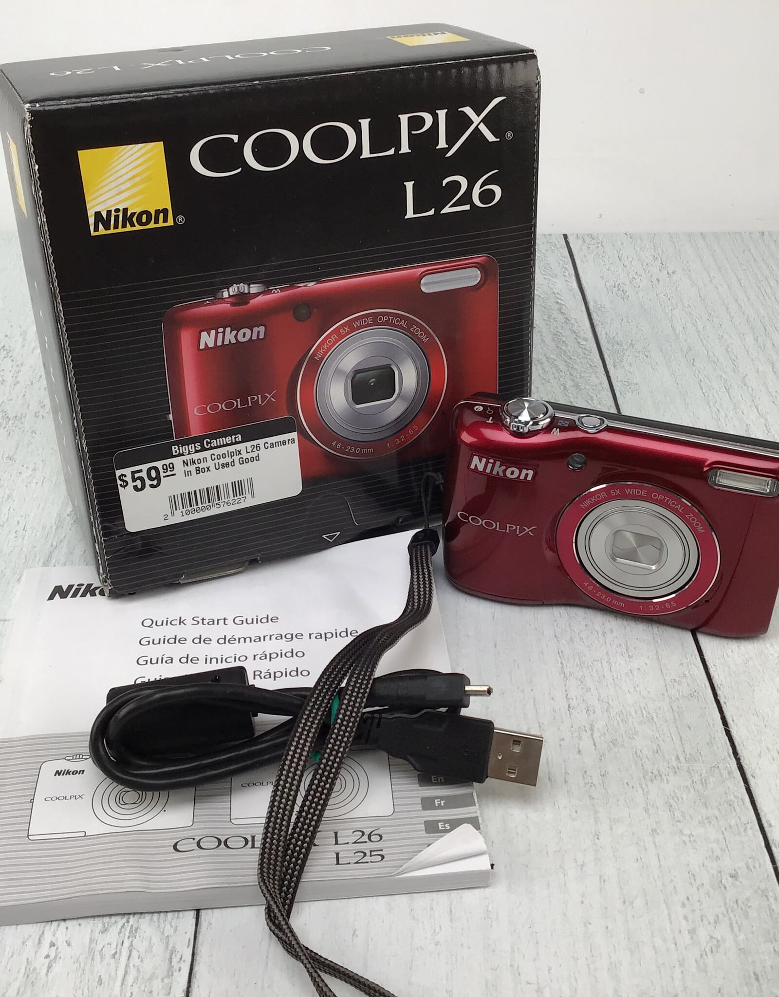 NIKON Nikon Coolpix L26 Camera in Box Used Good