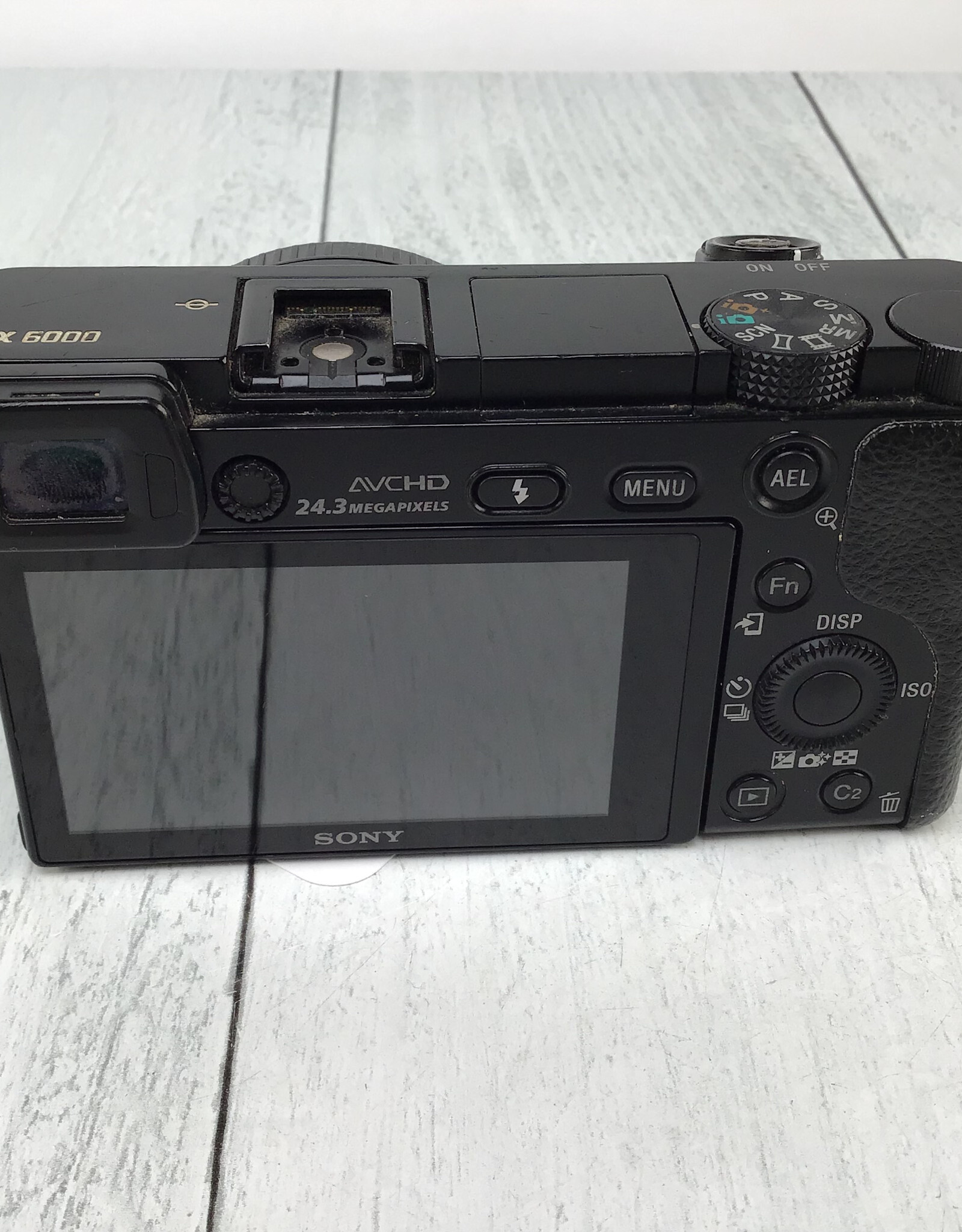 SONY Sony a6000 Camera Body Missing Battery Door Used UG