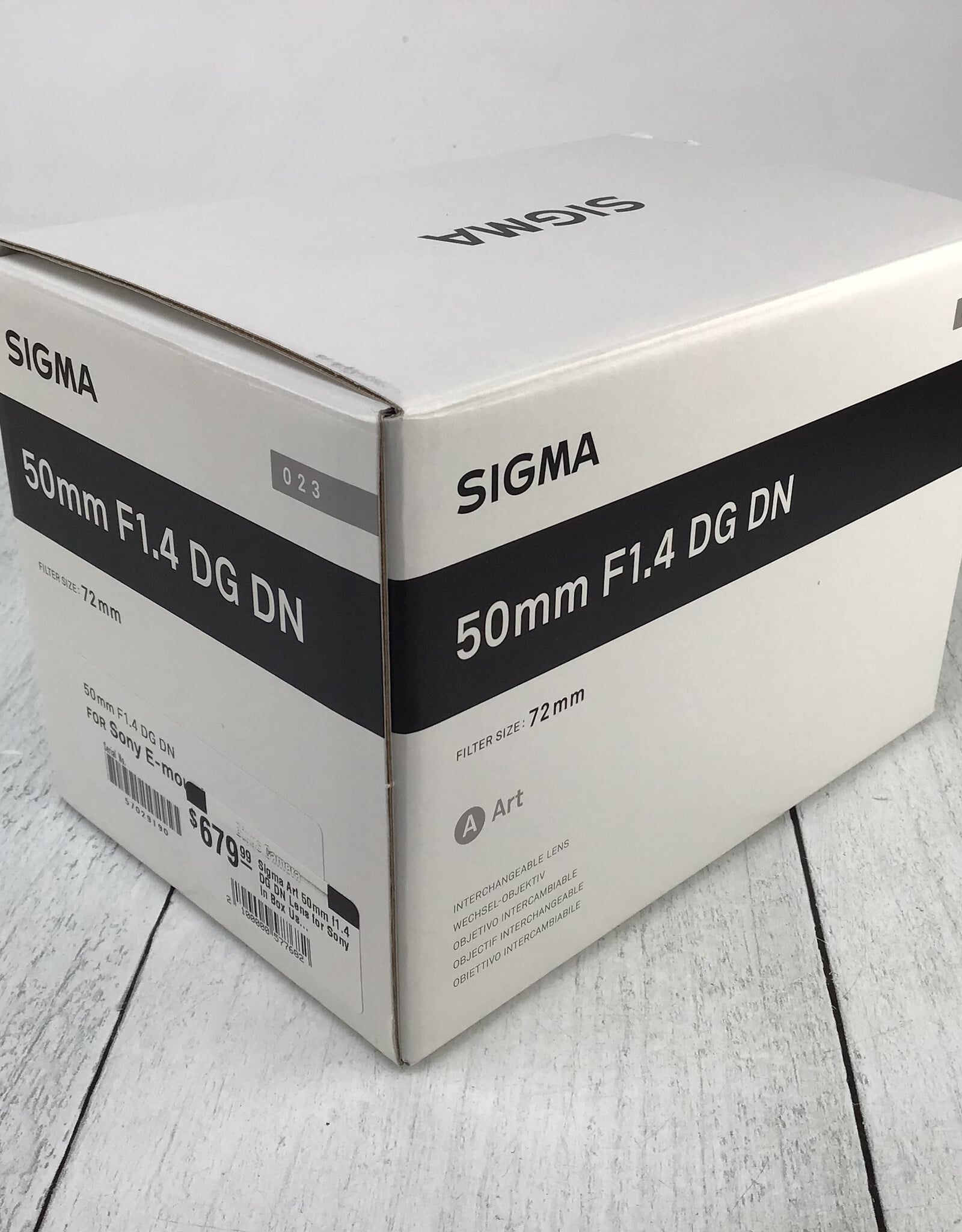 SIGMA Sigma Art 50mm f1.4 DG DN Lens for Sony in Box Used EX