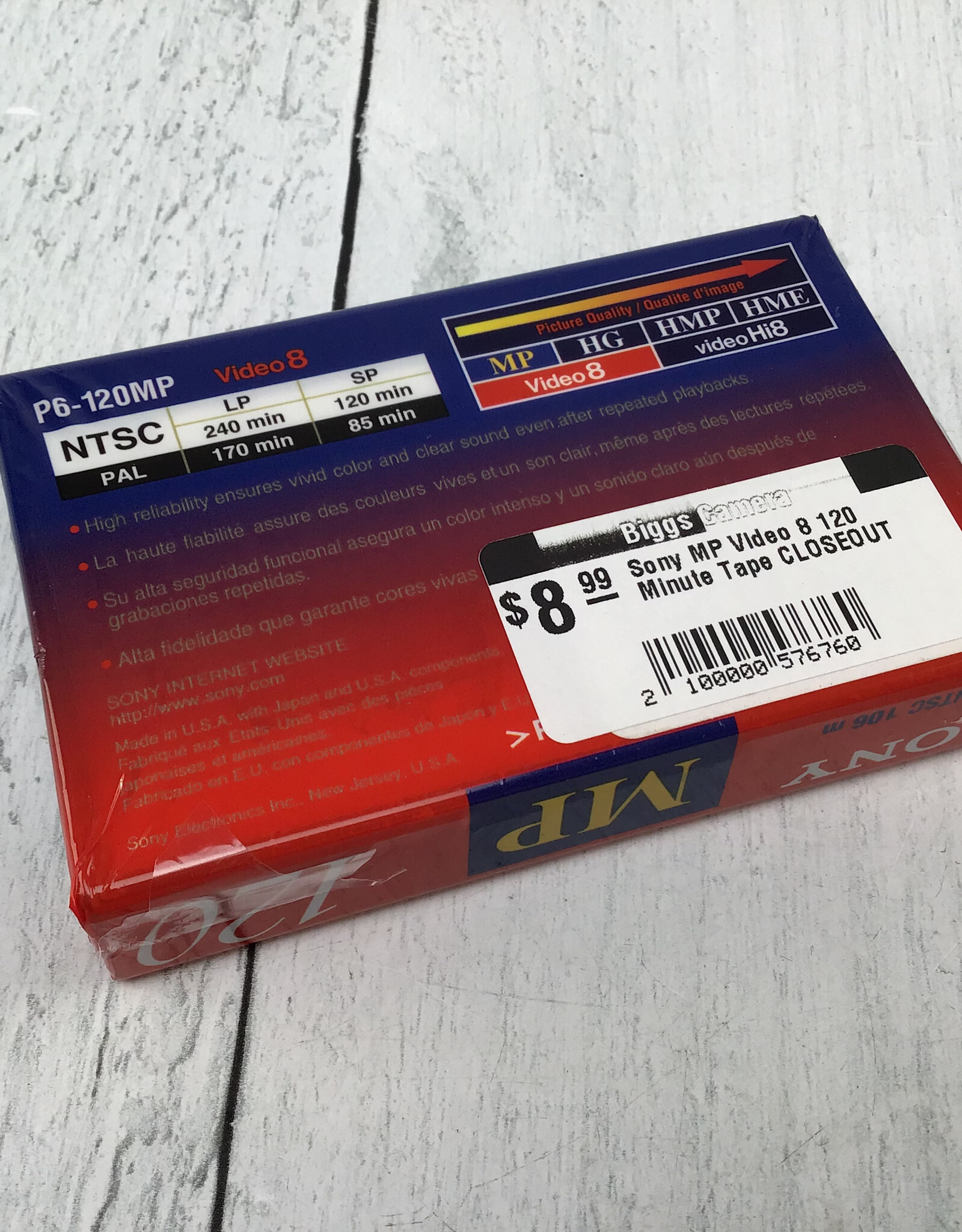 SONY Sony MP Video 8 120 Minute Tape CLOSEOUT