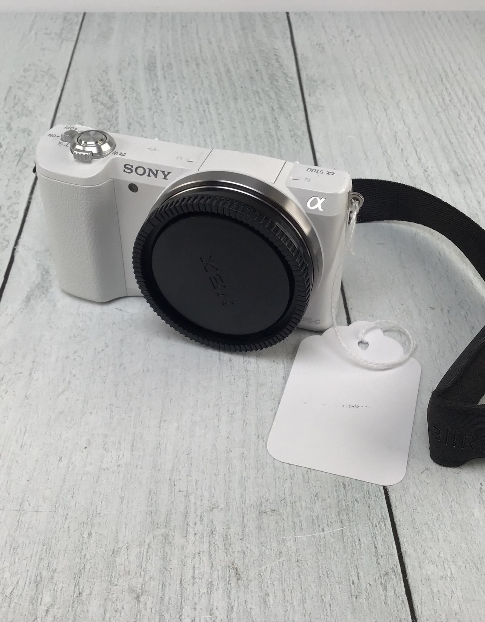SONY Sony a5100 Camera Body White w/ Hand Strap Used Good