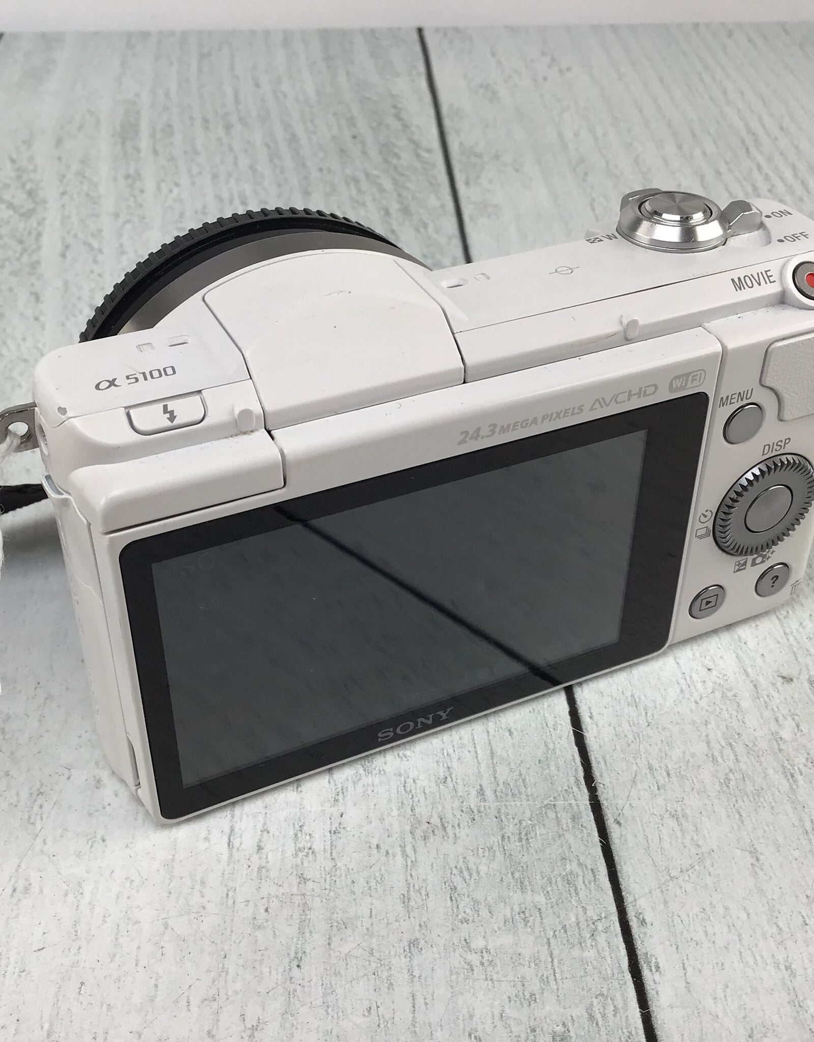 SONY Sony a5100 Camera Body White w/ Hand Strap Used Good