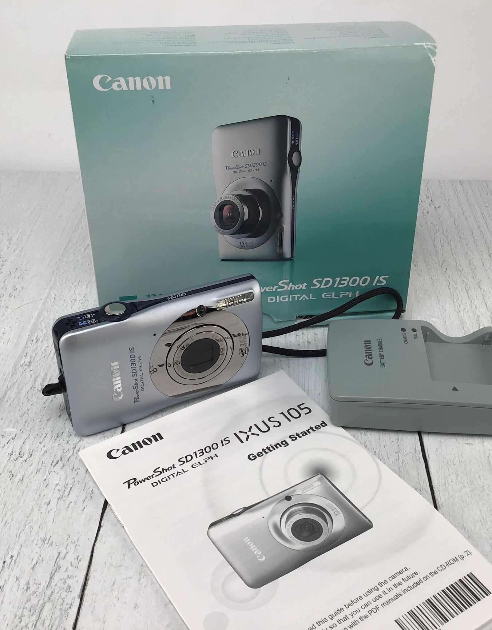 CANON Canon PowerShot SD1300IS Elph Camera in Box Used Good