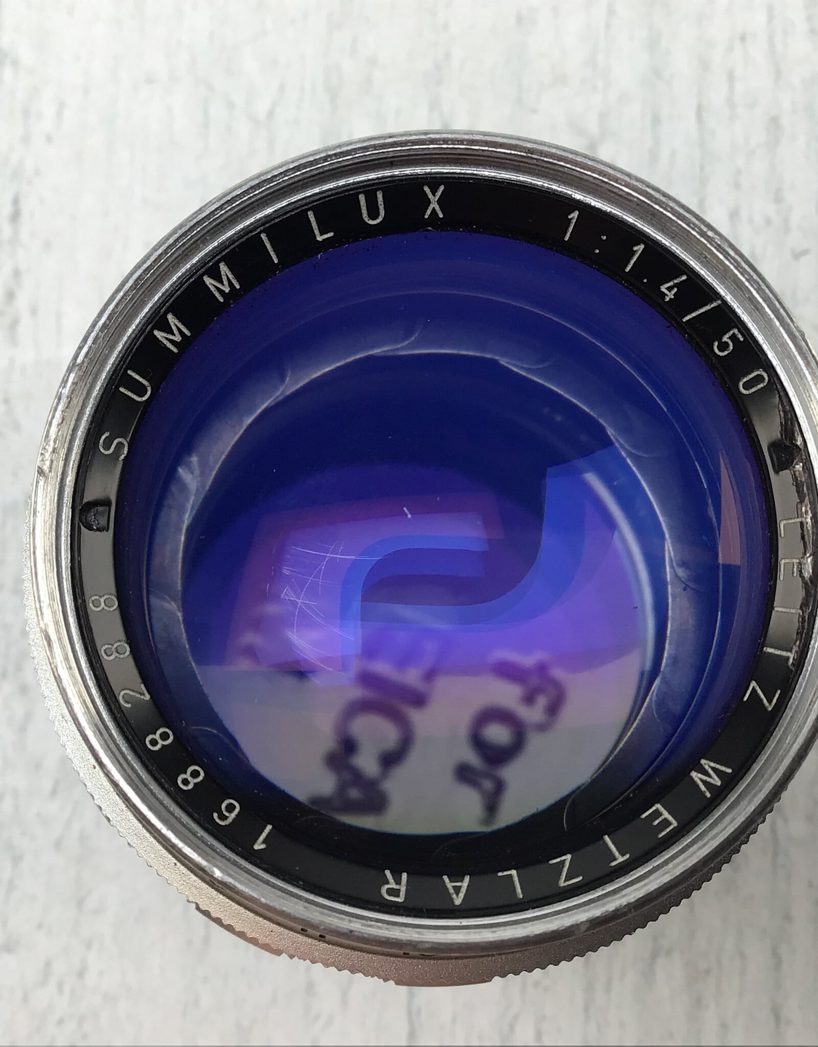Leica Leica Summilux M 50mm f1.4 Lens Cleaning Marks on Elements Used BGN