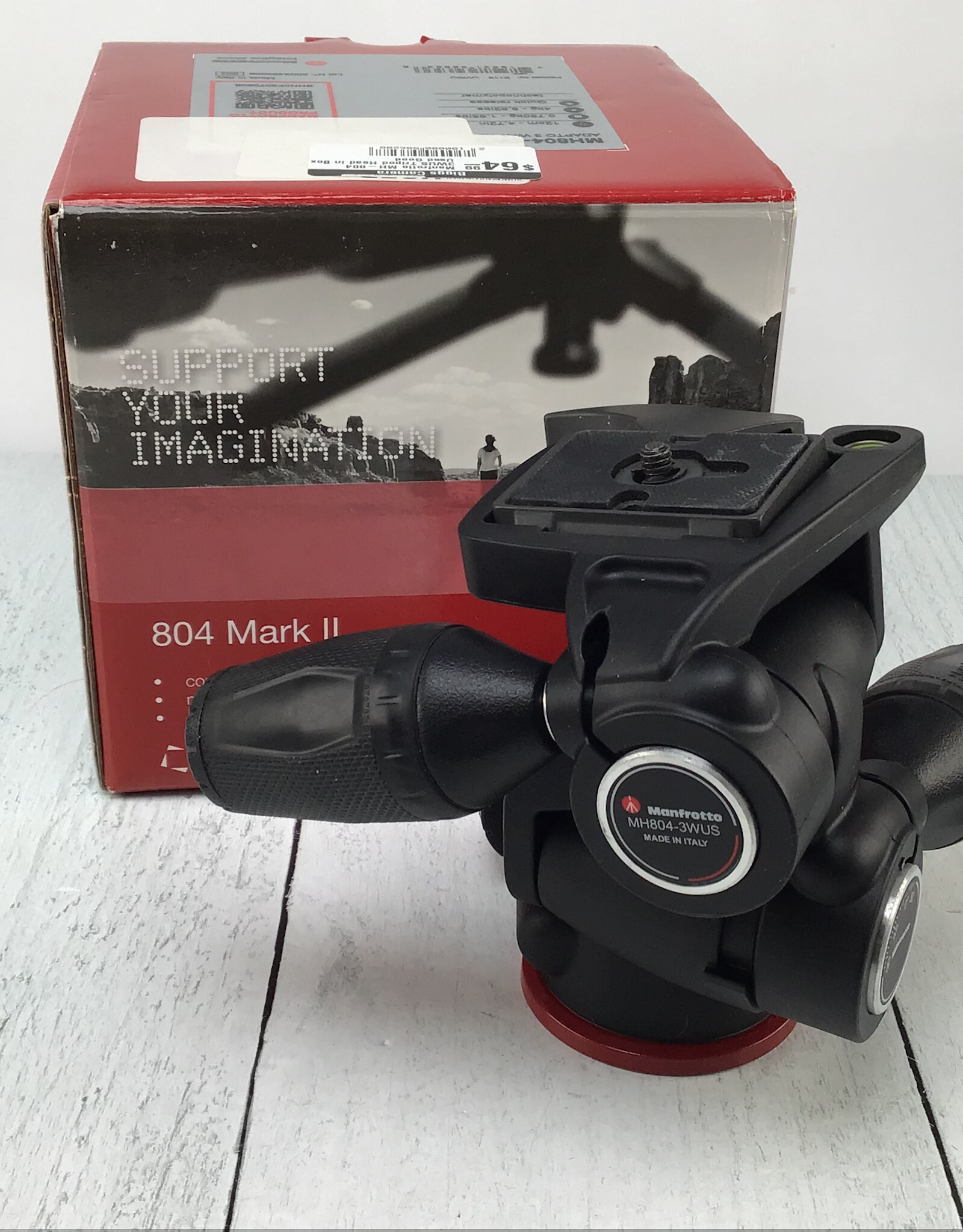 MANFROTTO Manfrotto MH-804 3WUS Tripod Head in Box Used Good