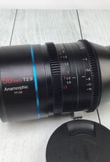 Sirui 50mm T2.9 Anamorphic FF 1.66X lens for Canon Rf Used Good
