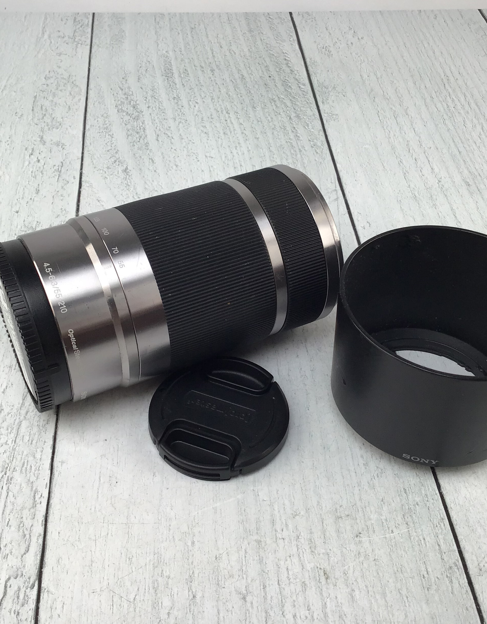 SONY Sony E 55-210mm f4.5-6.3 OSS Silver Lens Used Fair