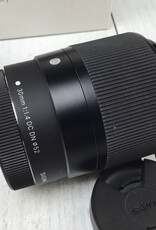 SIGMA Sigma 30mm f1.4 DC DN Lens for Canon EF-M in Box Used Good