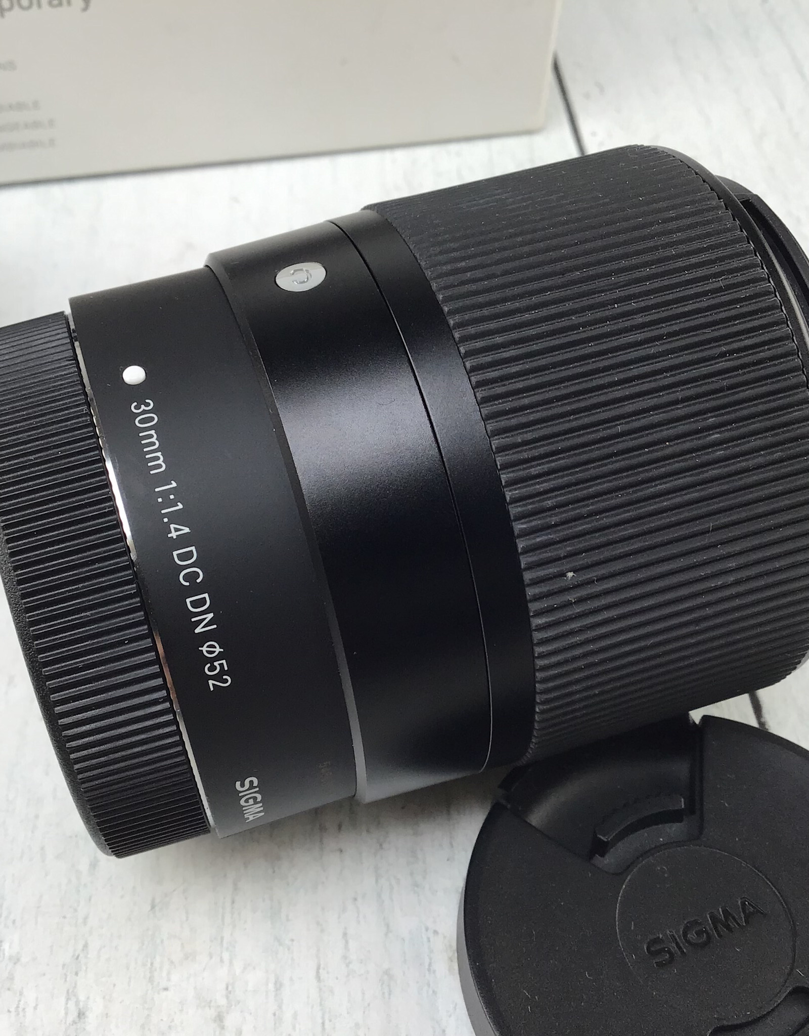 SIGMA Sigma 30mm f1.4 DC DN Lens for Canon EF-M in Box Used Good