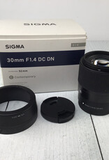 SIGMA Sigma 30mm f1.4 DC DN Lens for Canon EF-M in Box Used Good