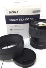 CANON Sigma 56mm f1.4 DC DN Lens for Canon EF-M in Box Used Fair
