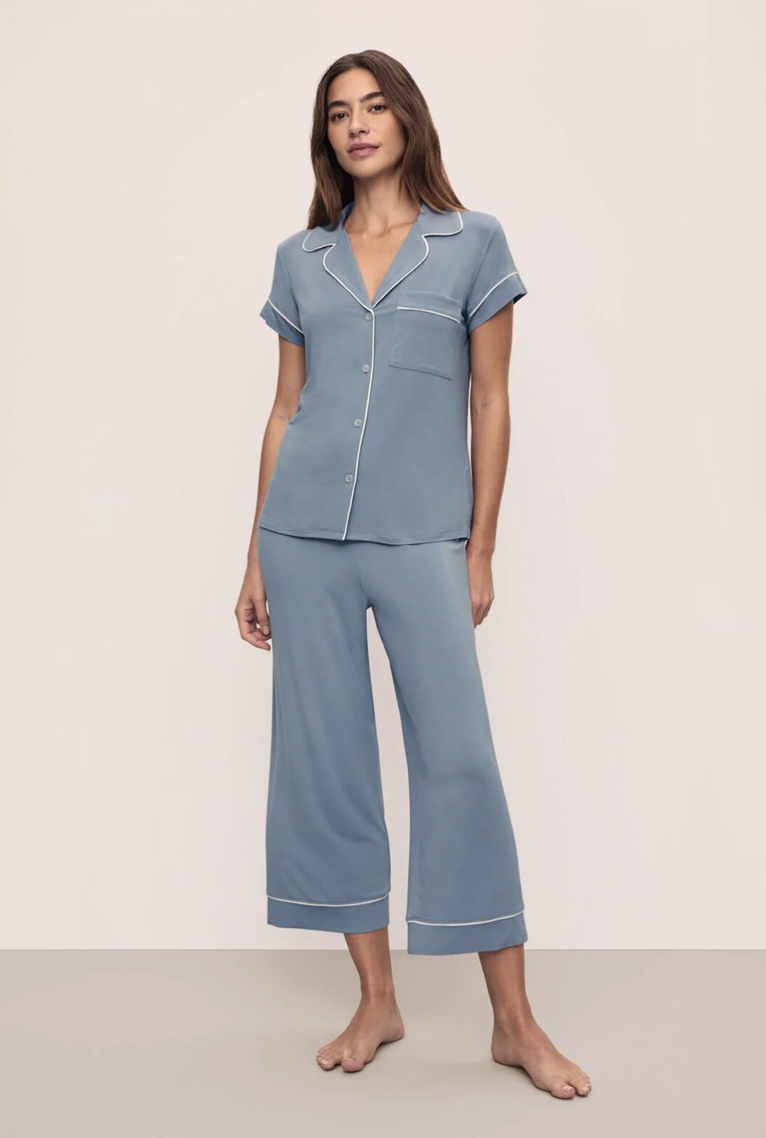 Gisele TENCEL™ Modal Short Sleeve Cropped PJ Set - Liz Steinfeld
