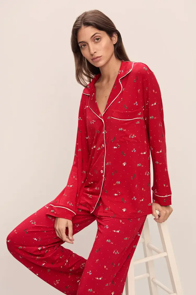 Eberjey GISELE PRINTED LONG PJ SET
