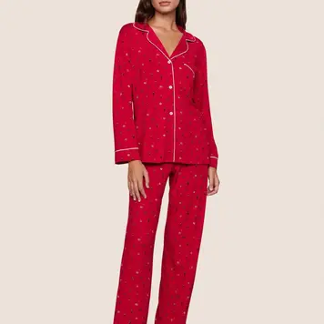 Eberjey GISELE PRINTED LONG PJ SET