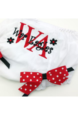 Handmade Vendor Baby Diaper Cover with Bows and Embroidery