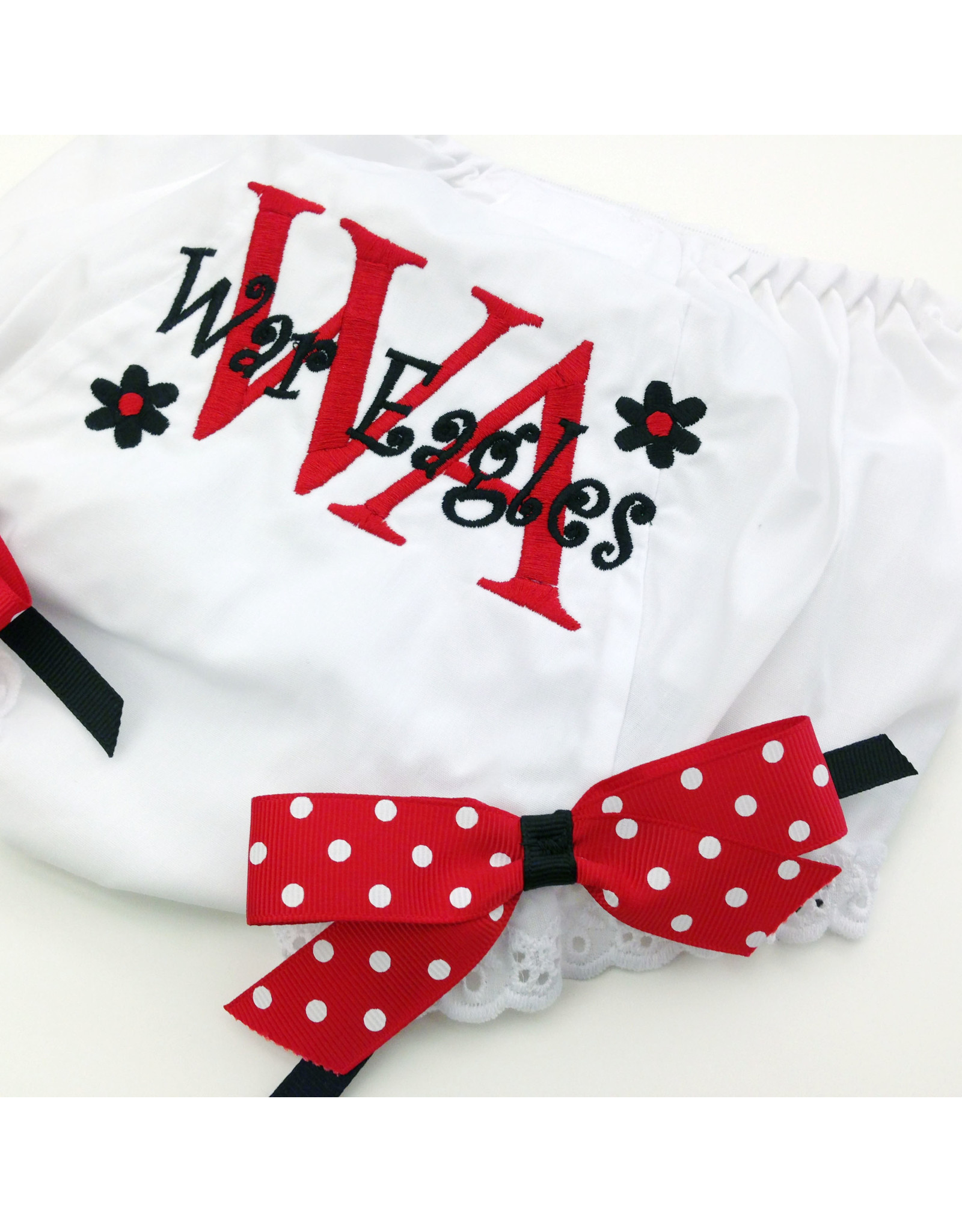 Handmade Vendor Baby Diaper Cover with Bows and Embroidery