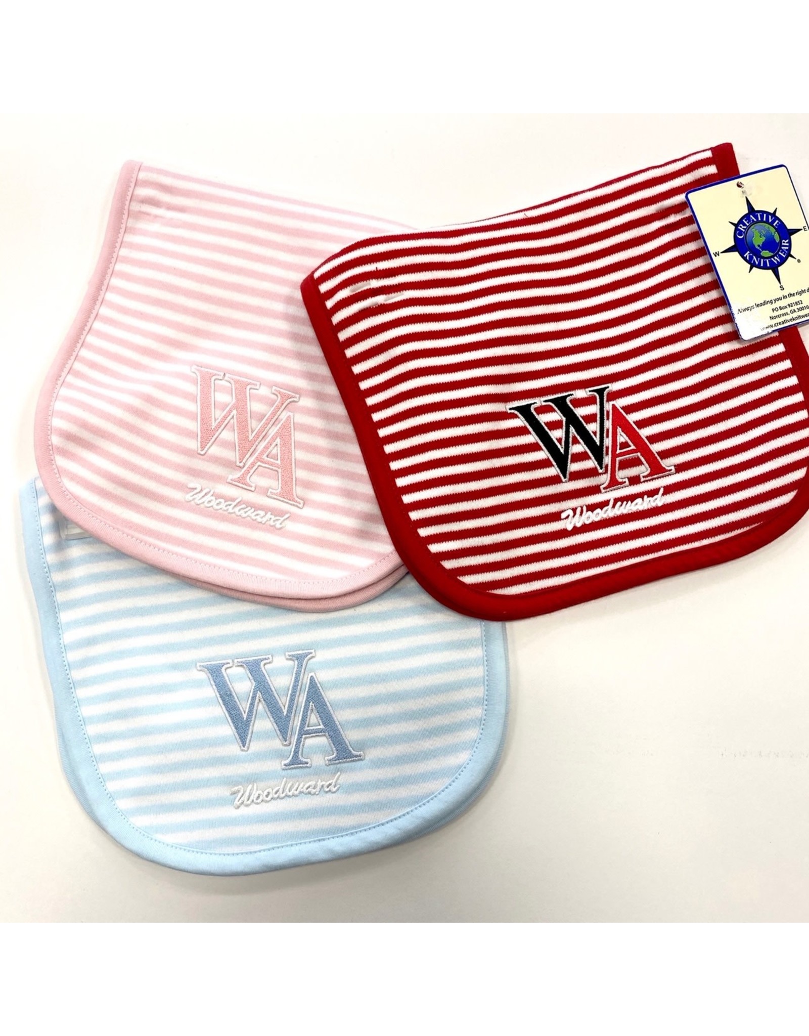 Creative Knitwear Baby Stripe Burp Pad by Creative Knitwear