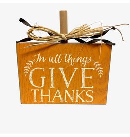 Mud Pie SALE Give Thanks Sign Orange MP