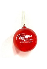 ORNAMENT HAND BLOWN RED GLASS