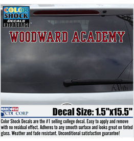 Color Shock Decal - WA Woodward Academy Long