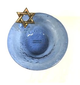 Mud Pie CLEARANCE Blue Glass Hanukah Bowl