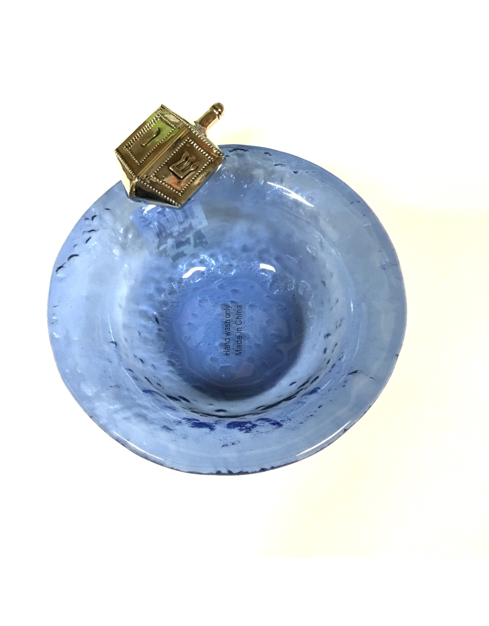 Mud Pie CLEARANCE Blue Glass Hanukah Bowl by MudPie