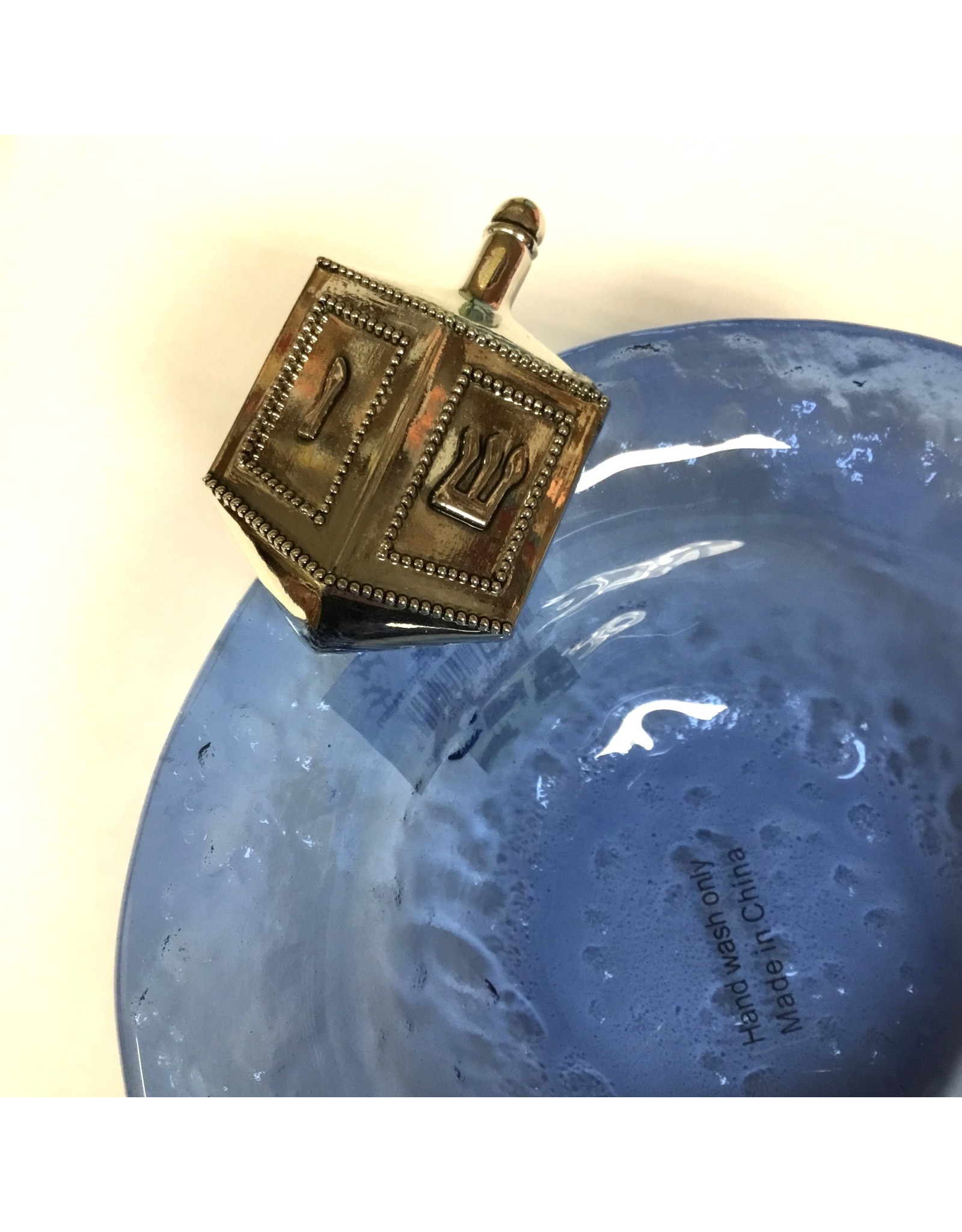 Mud Pie CLEARANCE Blue Glass Hanukah Bowl by MudPie