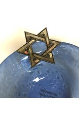 Mud Pie CLEARANCE Blue Glass Hanukah Bowl by MudPie
