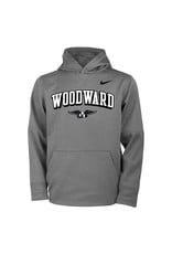 NIKE Youth Therma Hooded Sweatshirt in Dark Heather by NIKE (Youth Small)