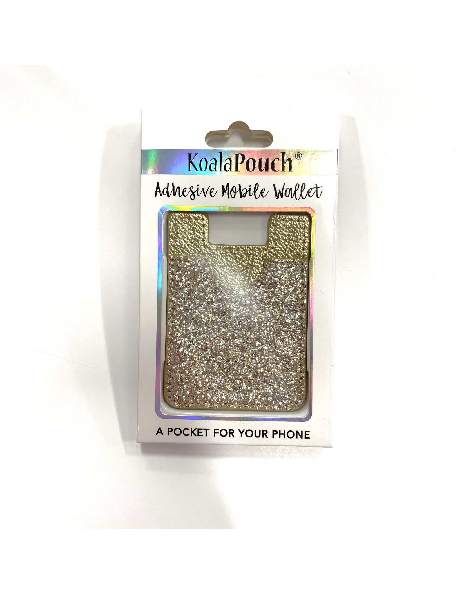 2X MOBILE KOALA POUCH GLITTER GOLD