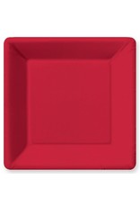 Design Design CLEARANCE Paper Plate SQ Pebble Red