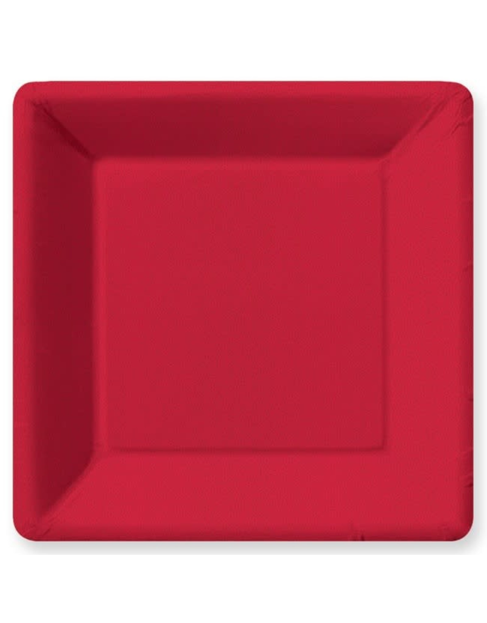Design Design Paper Plate SQ Pebble Red