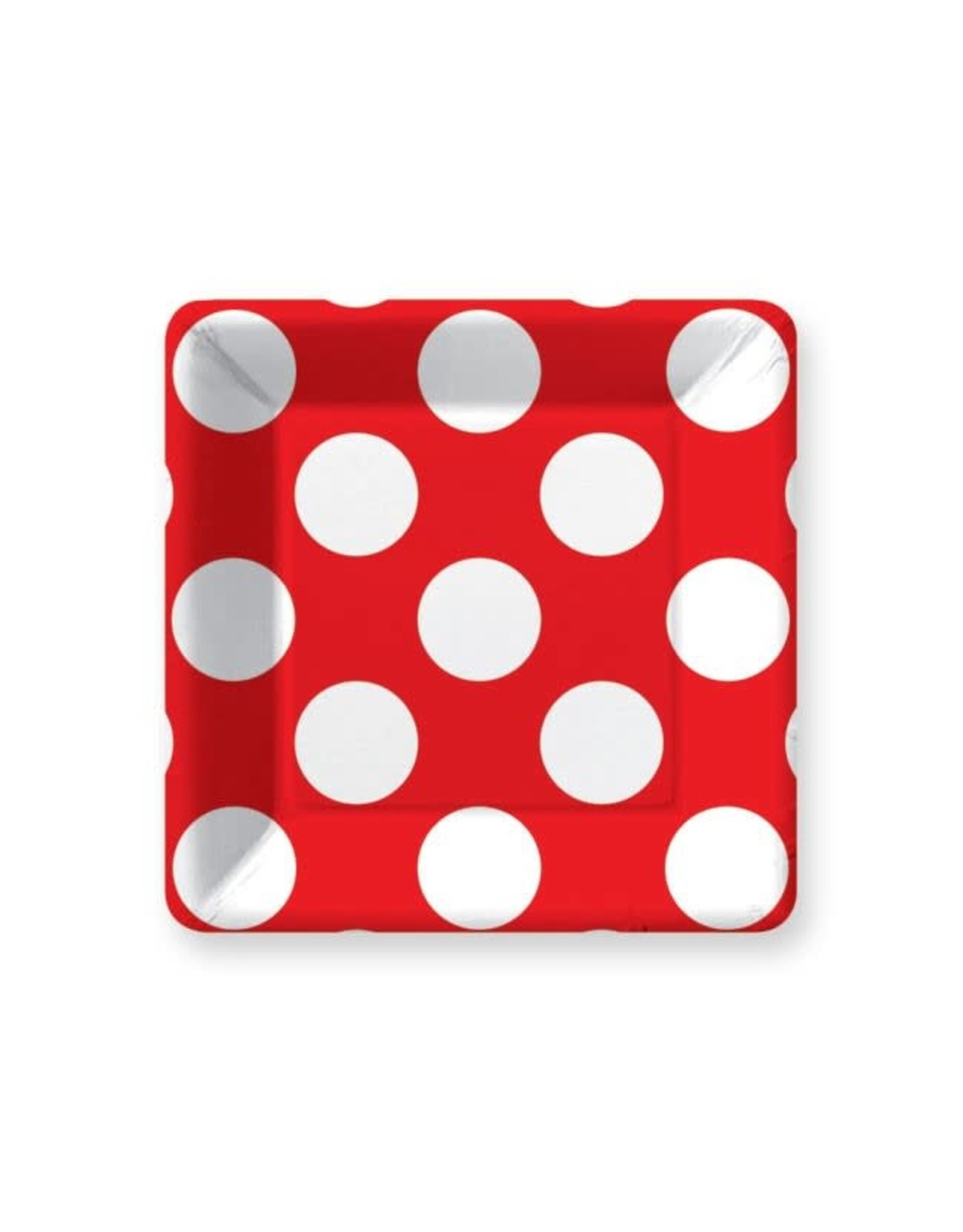 CLEARANCE Paper Plate SQ Dessert Dots