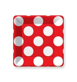 CLEARANCE Paper Plate SQ Dessert Dots