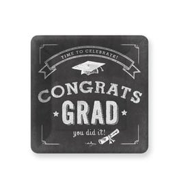 Design Design CLEARANCE Paper Plate SQ Dessert Congrats Grad