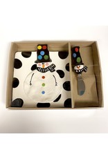 Mud Pie Holiday Snowman Cheese Plate and Spreader by MudPie
