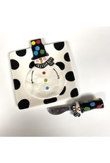 Mud Pie SALE Holiday Snowman Cheese Plate and Spreader by MudPie