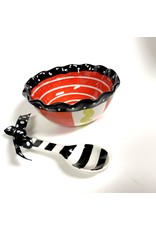 Mud Pie SALE! Holiday Ruffle Bowl with Scoop