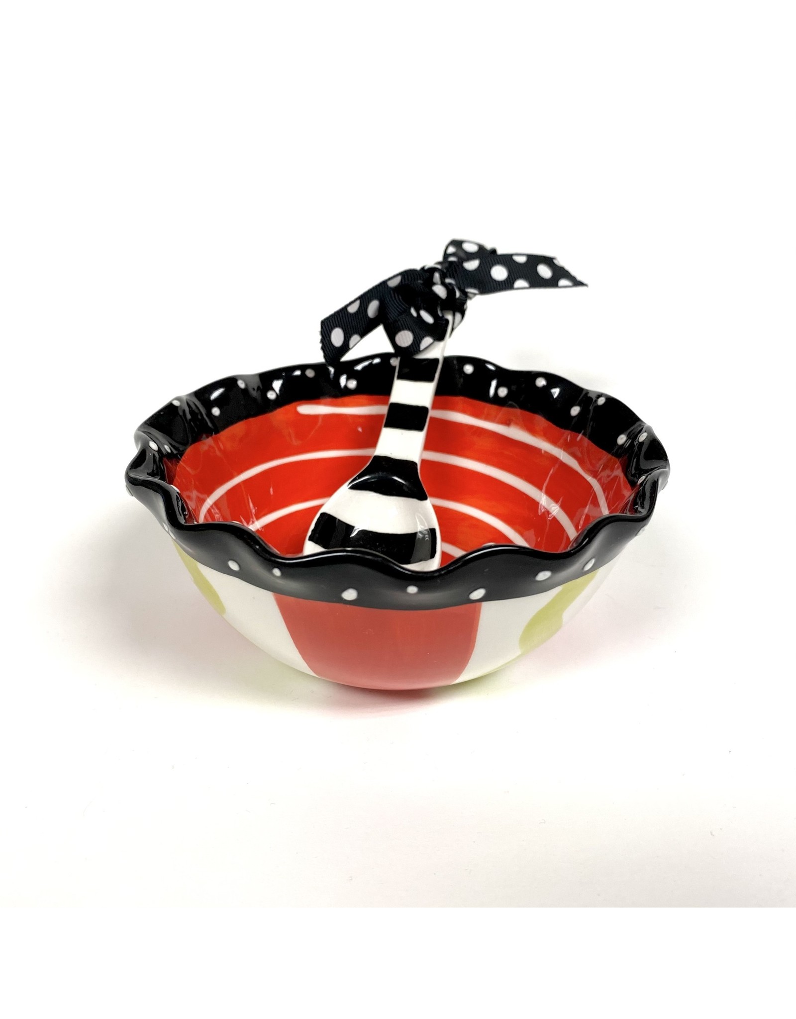 Mud Pie SALE! Holiday Ruffle Bowl with Scoop