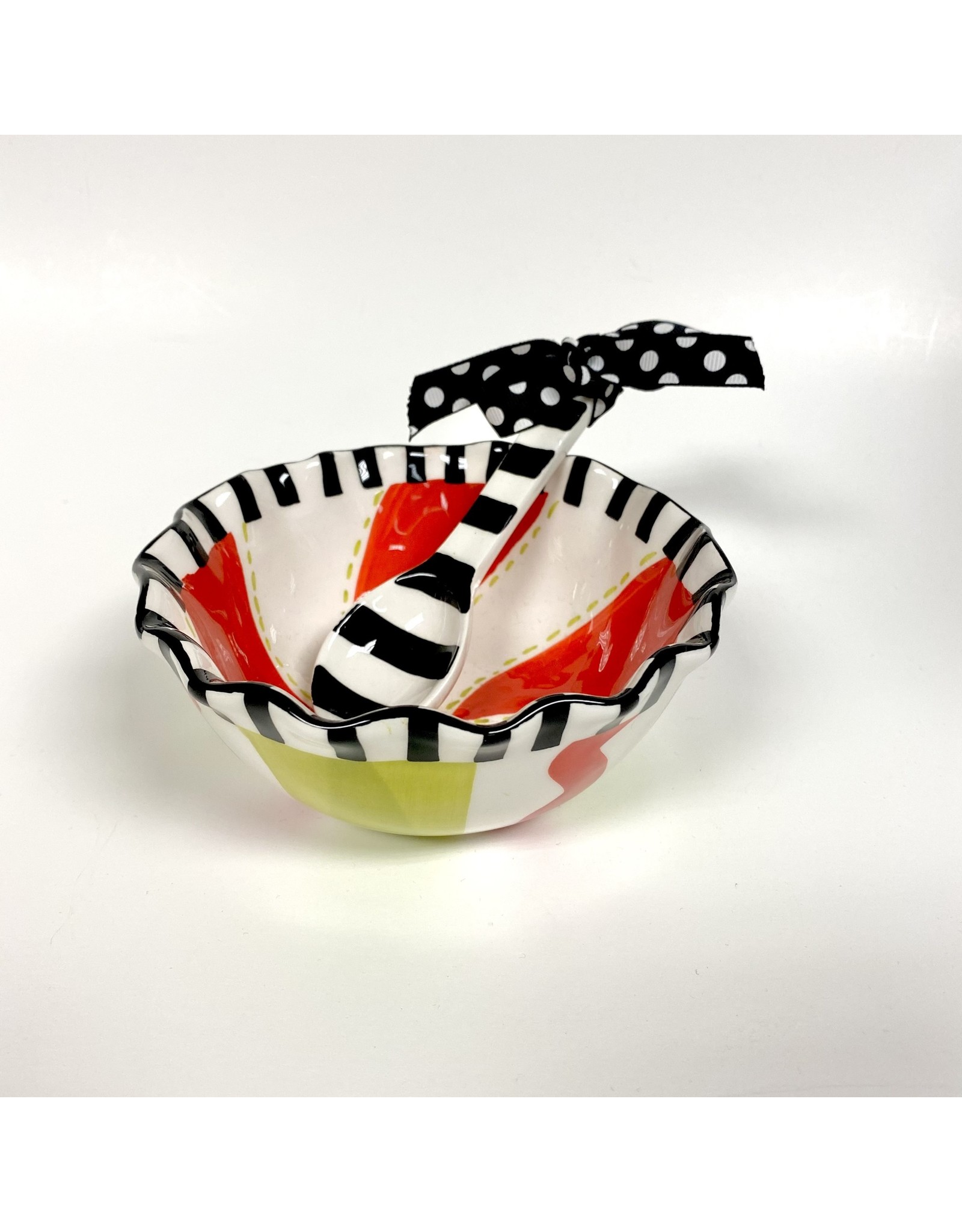 Mud Pie SALE! Holiday Ruffle Bowl with Scoop